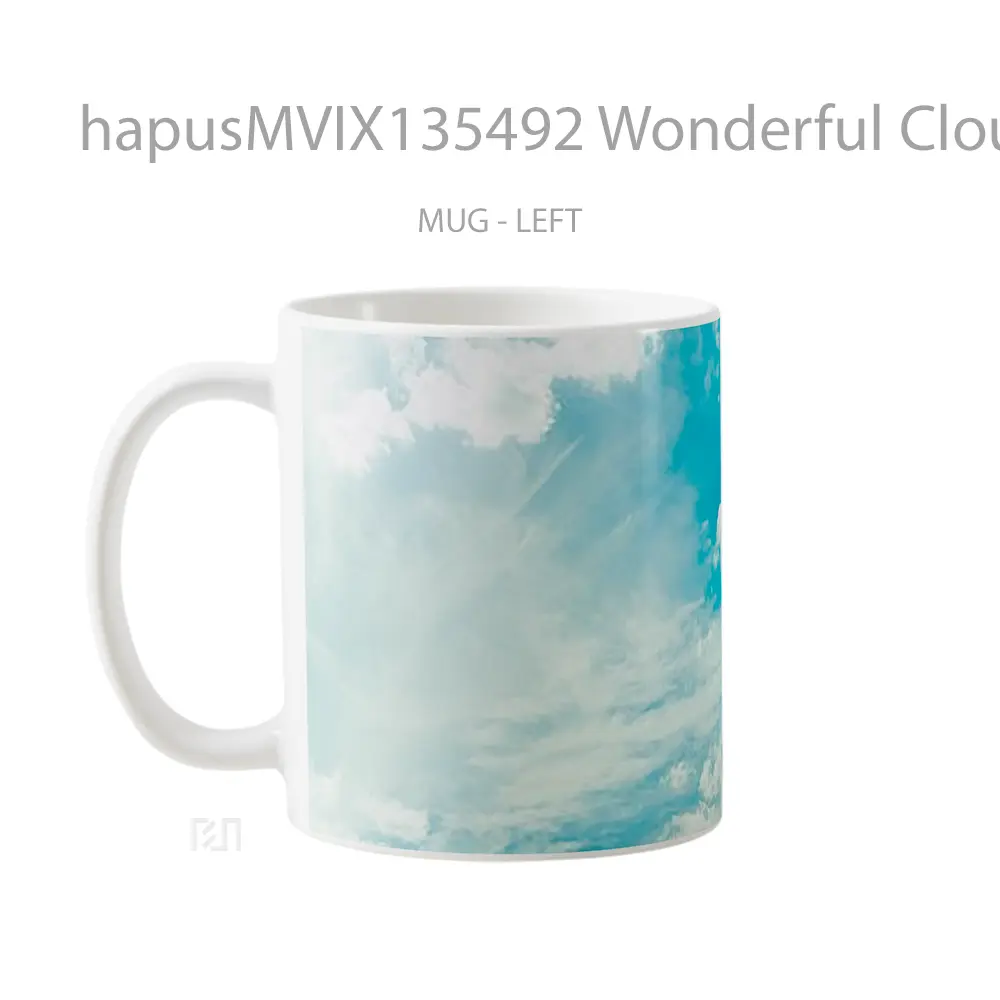 Mug Wonderful Clouds Gelas Pemandangan Alam - All-side / Desain
