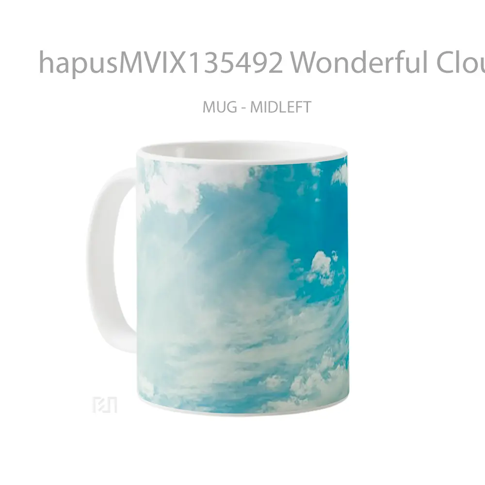 Mug Wonderful Clouds Gelas Pemandangan Alam - All-side / Desain