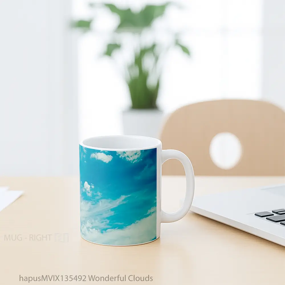 Mug Wonderful Clouds Gelas Pemandangan Alam - All-side / Desain