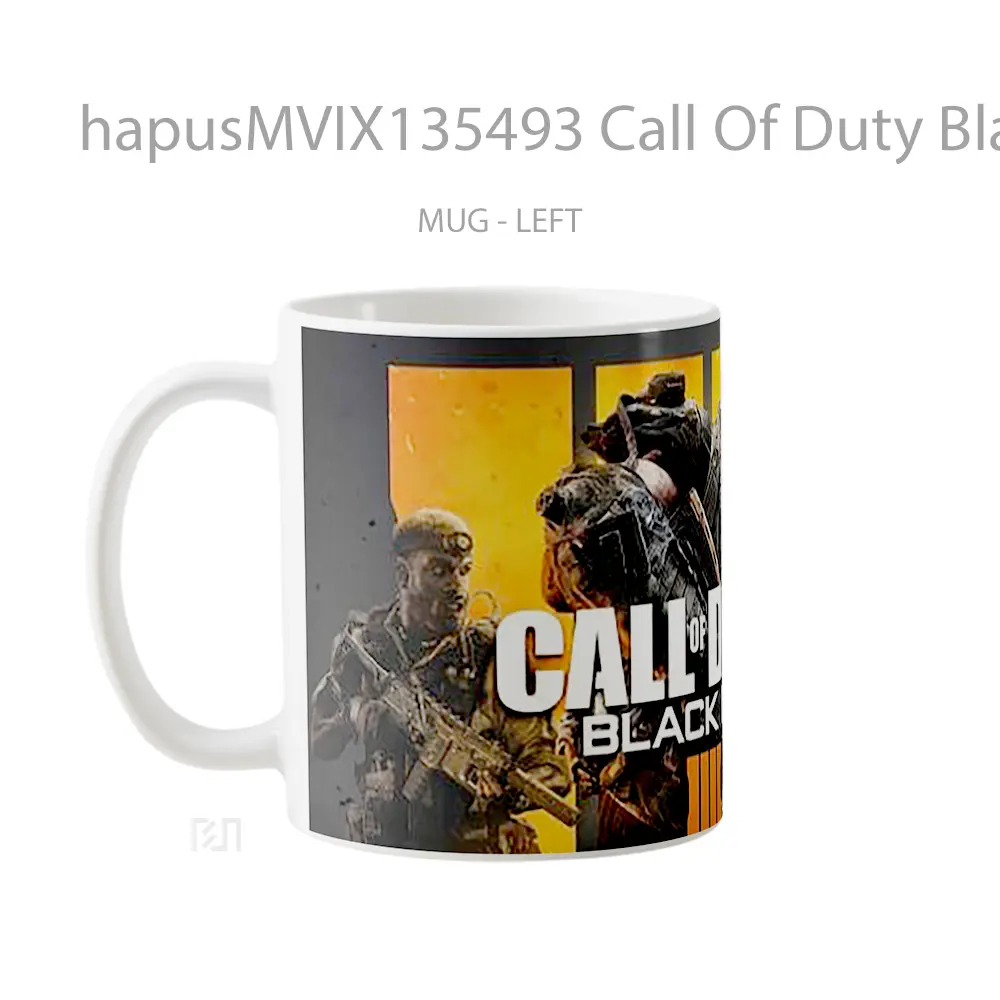 Mug Call Of Duty Black Ops 4 Poster Cangkir Gamer - All-side / Desain