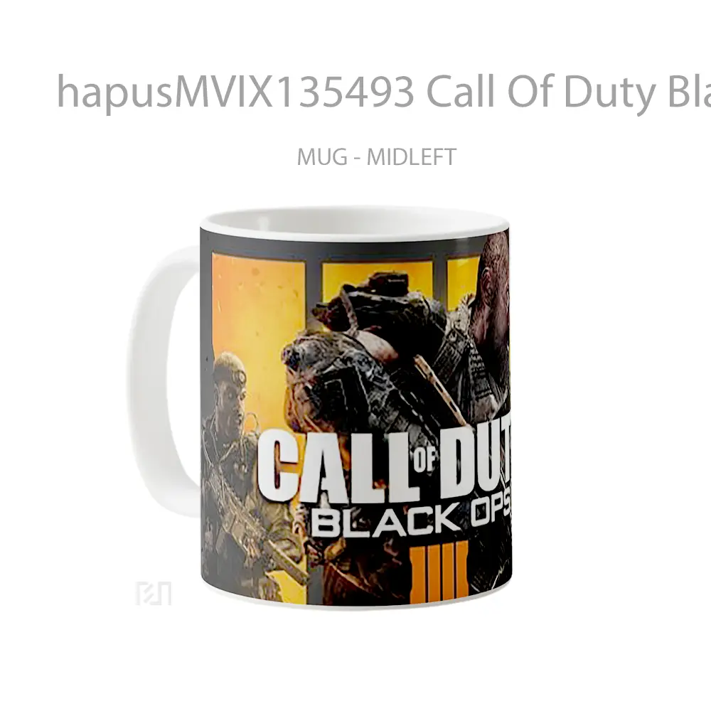 Mug Call Of Duty Black Ops 4 Poster Cangkir Gamer - All-side / Desain