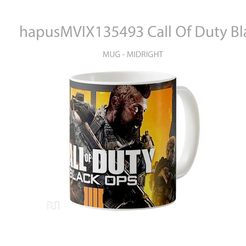 Mug Call Of Duty Black Ops 4 Poster Cangkir Gamer - All-side / Desain