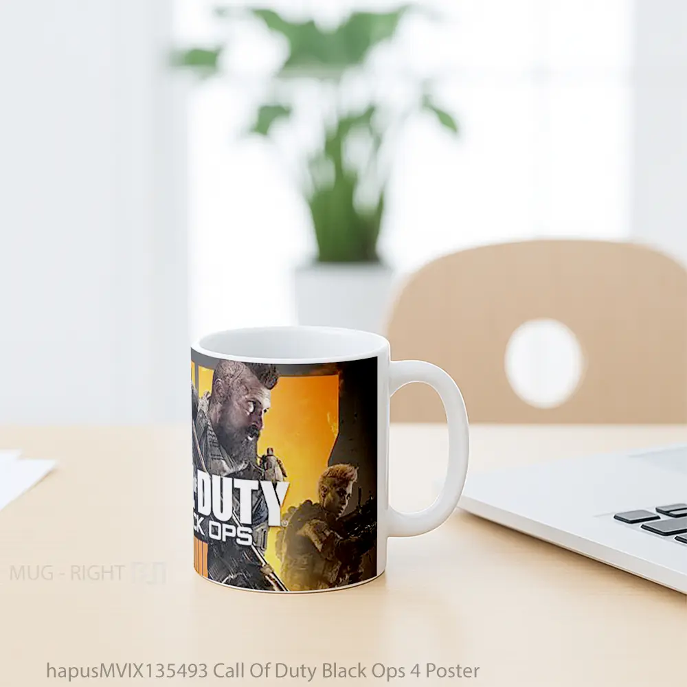 Mug Call Of Duty Black Ops 4 Poster Cangkir Gamer - All-side / Desain