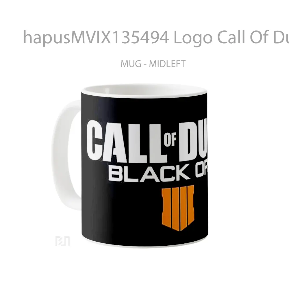 Mug Logo Call Of Duty Black Ops 4 Cangkir Gamer - All-side / Desain