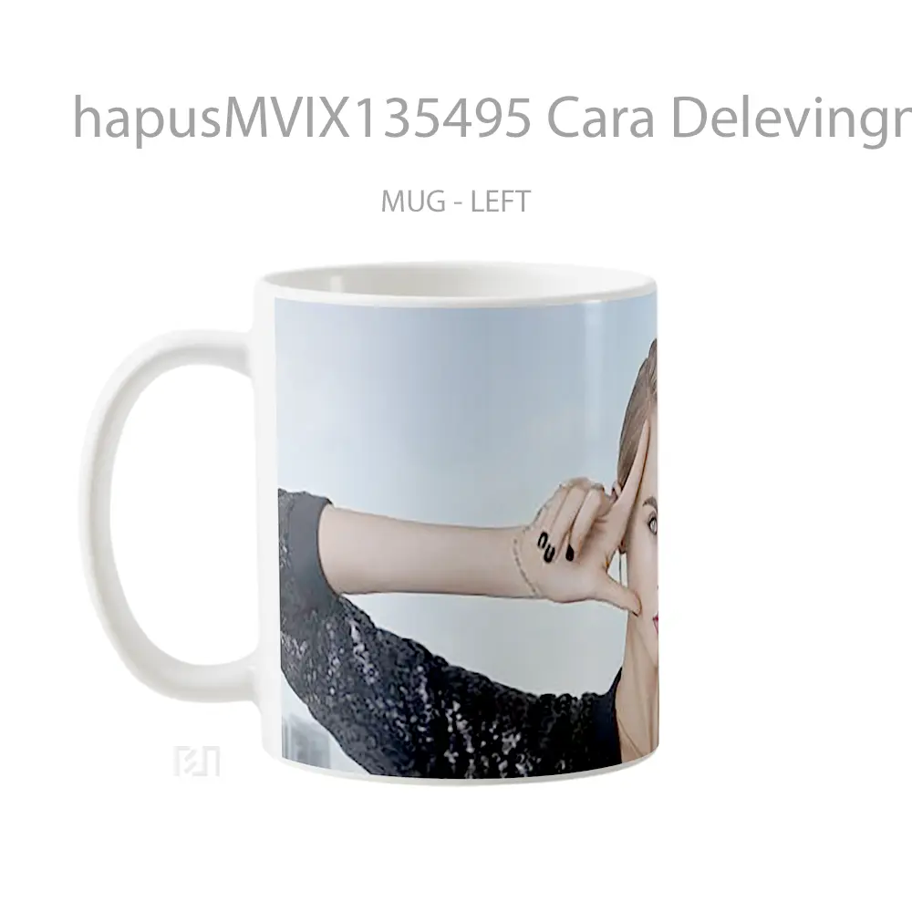 Mug Cara Delevingne V2 Gelas Keramik Unik - All-side / Desain
