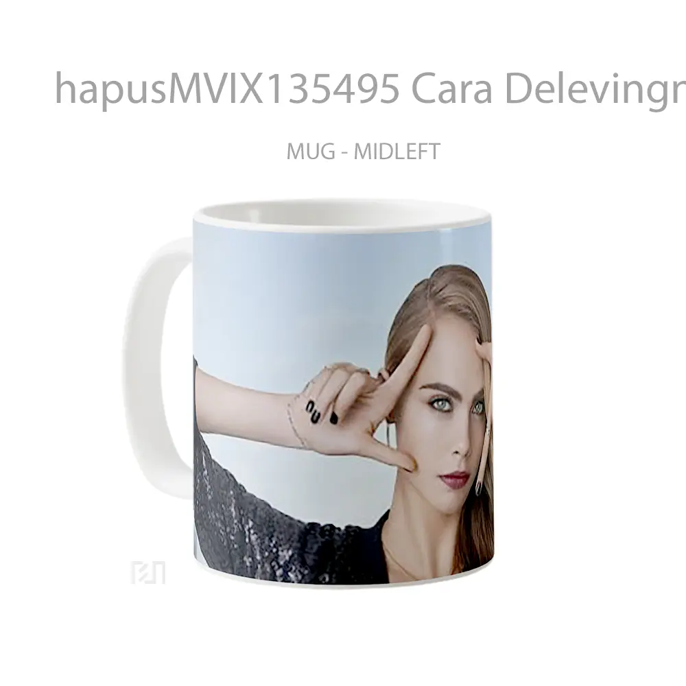 Mug Cara Delevingne V2 Gelas Keramik Unik - All-side / Desain