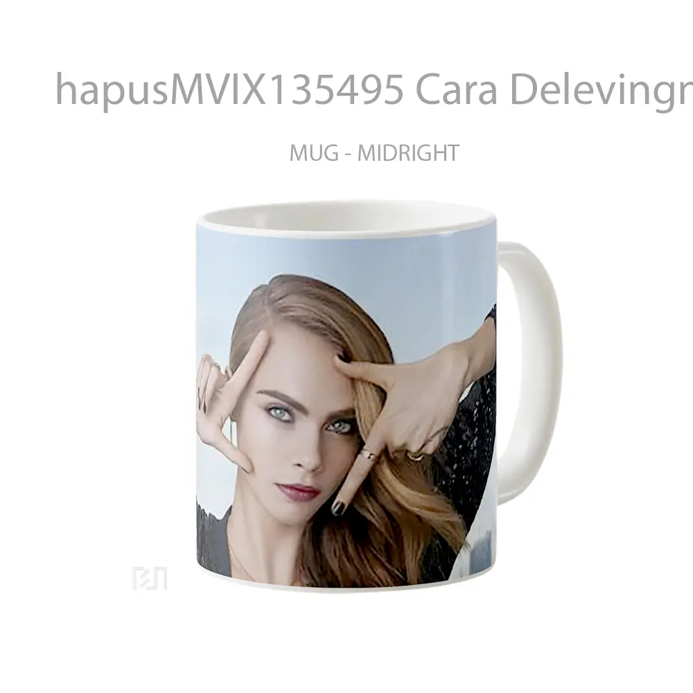 Mug Cara Delevingne V2 Gelas Keramik Unik - All-side / Desain