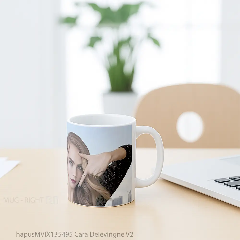 Mug Cara Delevingne V2 Gelas Keramik Unik - All-side / Desain