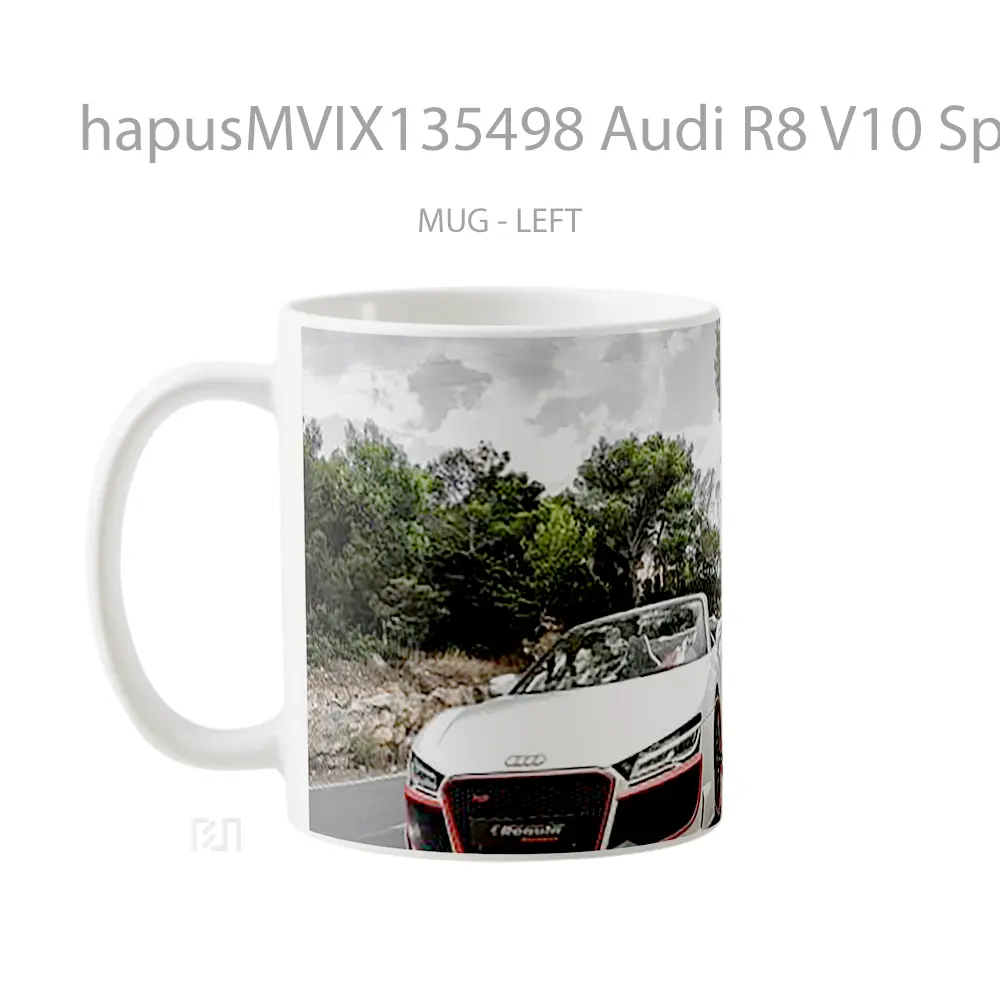 Mug Audi R8 V10 Spyder By Regula Tuning Cangkir Mobil - All-side / Desain