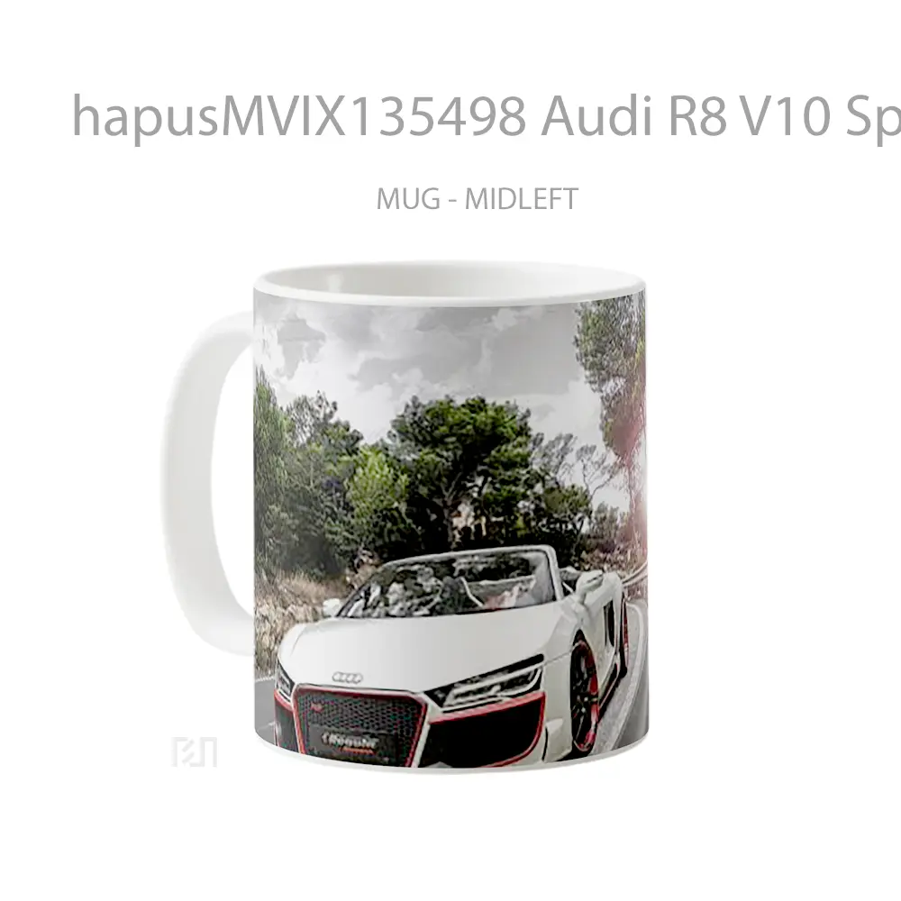 Mug Audi R8 V10 Spyder By Regula Tuning Cangkir Mobil - All-side / Desain