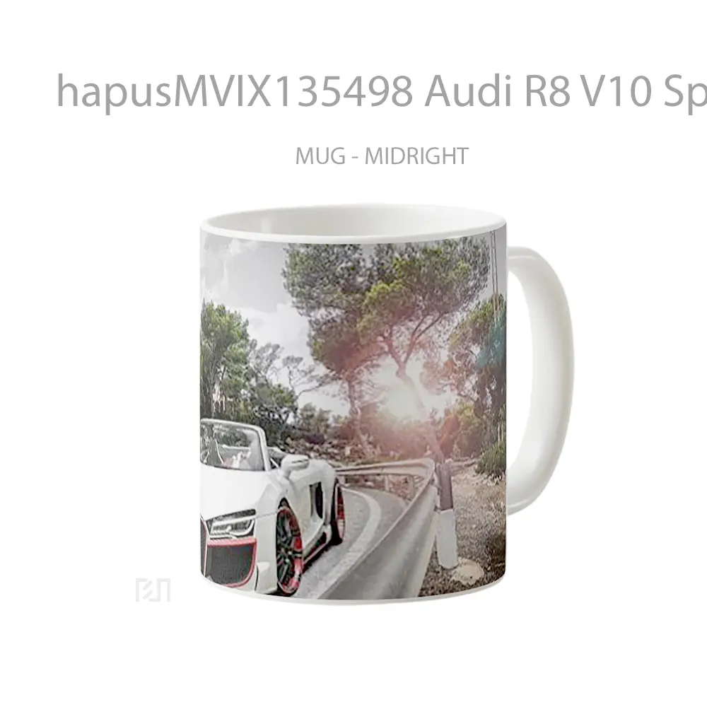Mug Audi R8 V10 Spyder By Regula Tuning Cangkir Mobil - All-side / Desain