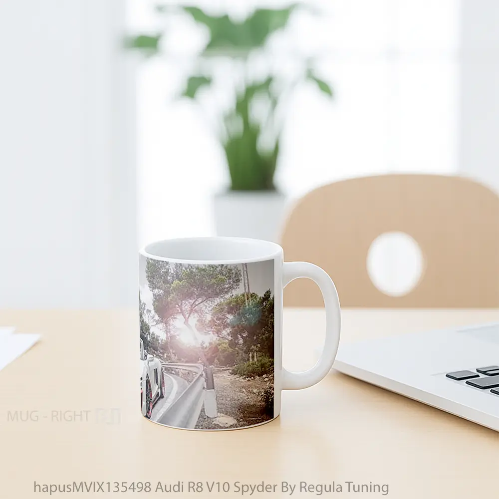Mug Audi R8 V10 Spyder By Regula Tuning Cangkir Mobil - All-side / Desain