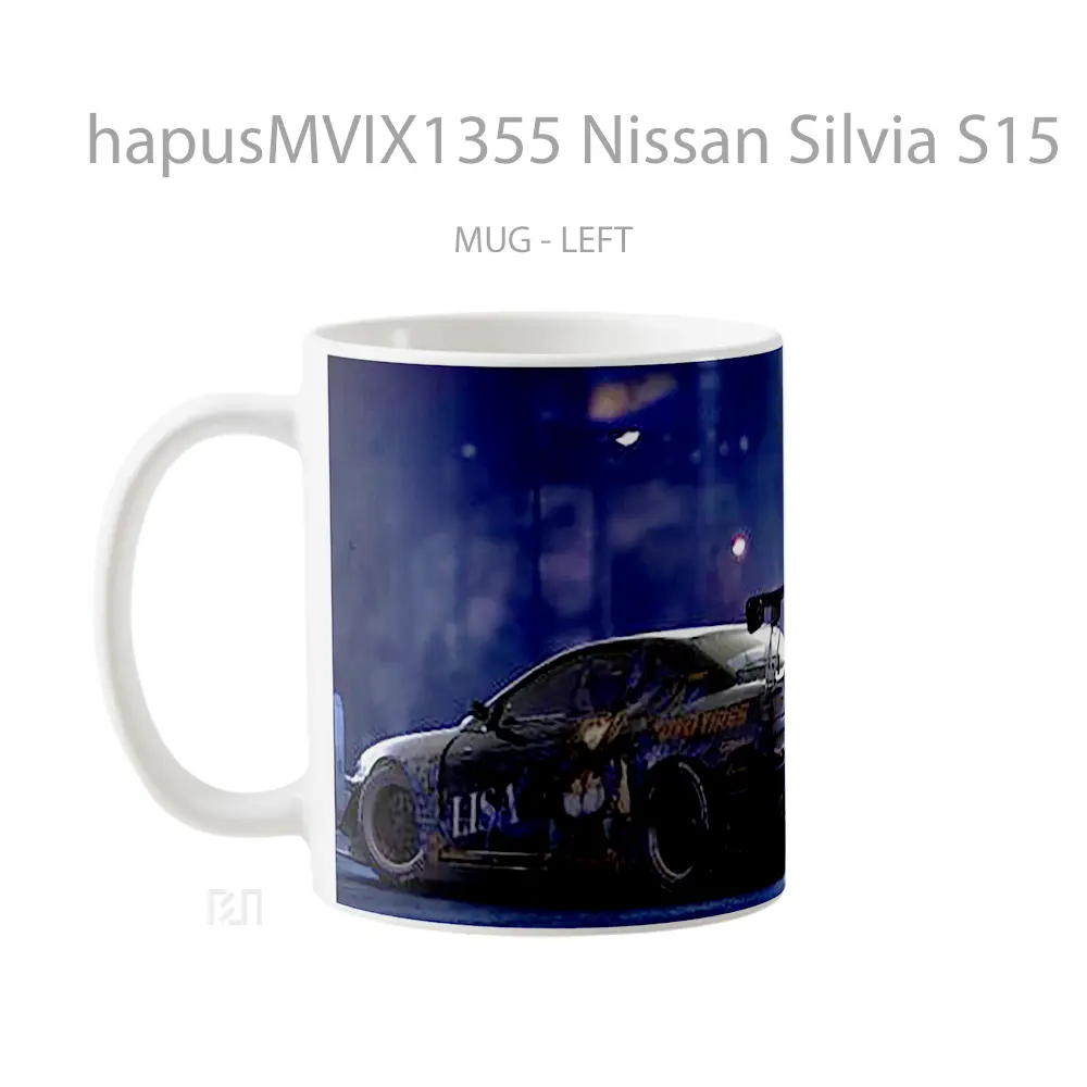 Mug Nissan Silvia S15 Cangkir Mobil - All-side / Desain