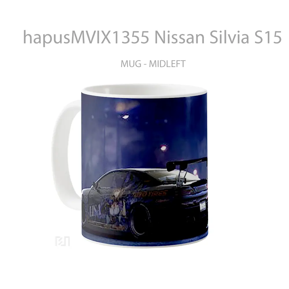 Mug Nissan Silvia S15 Cangkir Mobil - All-side / Desain