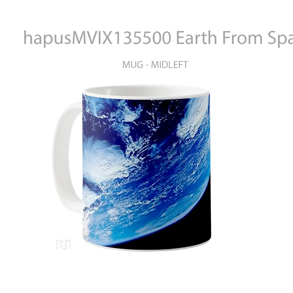Mug Earth From Space Gelas Astronomi - All-side / Desain