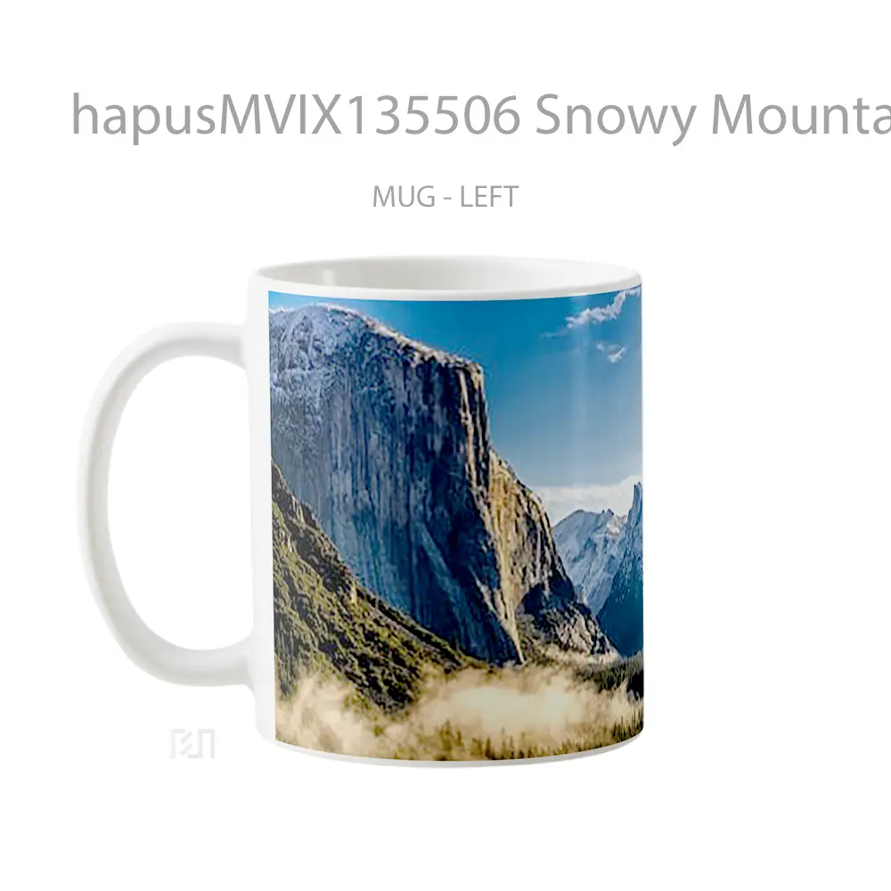 Mug Snowy Mountains V1 Gelas Pemandangan Alam - All-side / Desain
