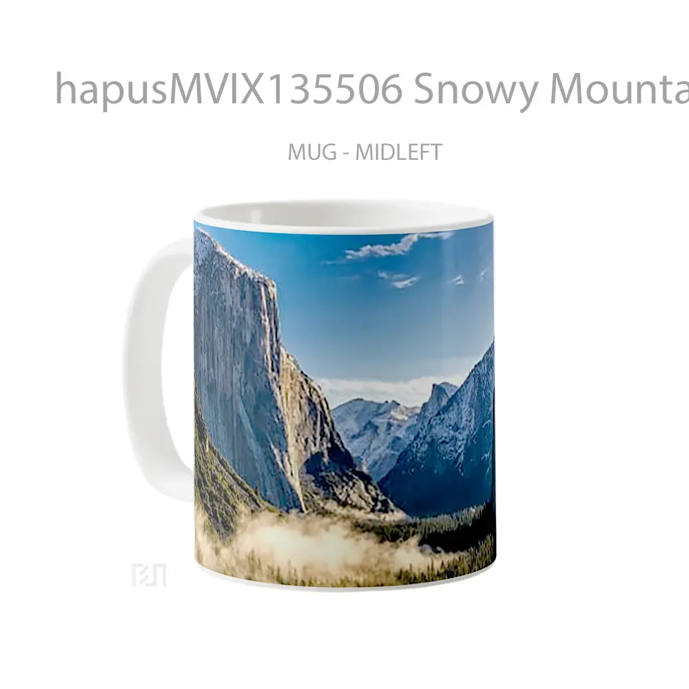 Mug Snowy Mountains V1 Gelas Pemandangan Alam - All-side / Desain