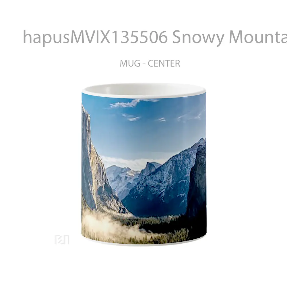 Mug Snowy Mountains V1 Gelas Pemandangan Alam