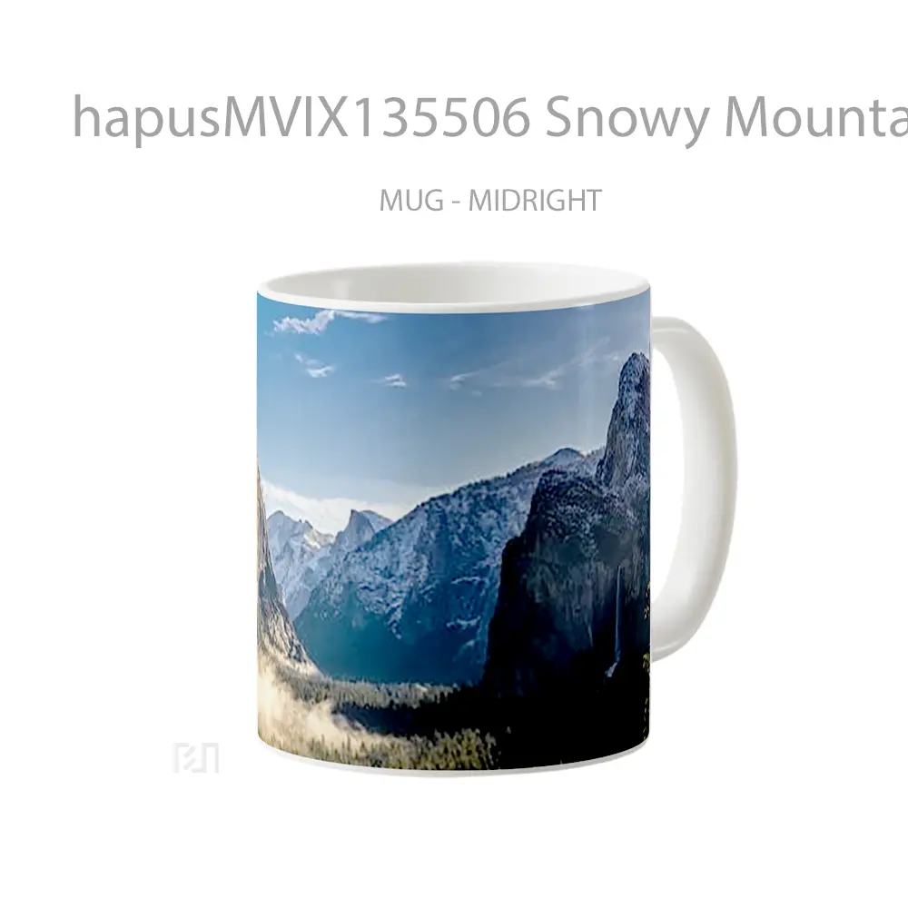 Mug Snowy Mountains V1 Gelas Pemandangan Alam - All-side / Desain