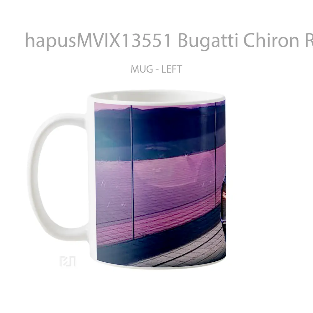 Mug Bugatti Chiron Rear Cangkir Mobil - All-side / Desain