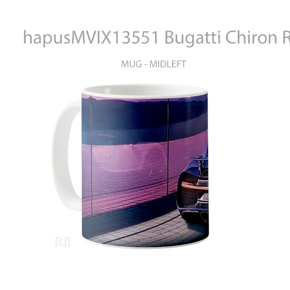Mug Bugatti Chiron Rear Cangkir Mobil - All-side / Desain