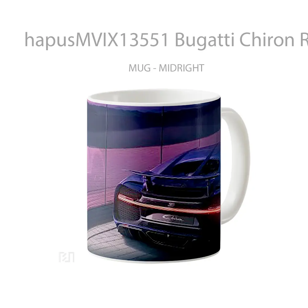 Mug Bugatti Chiron Rear Cangkir Mobil - All-side / Desain