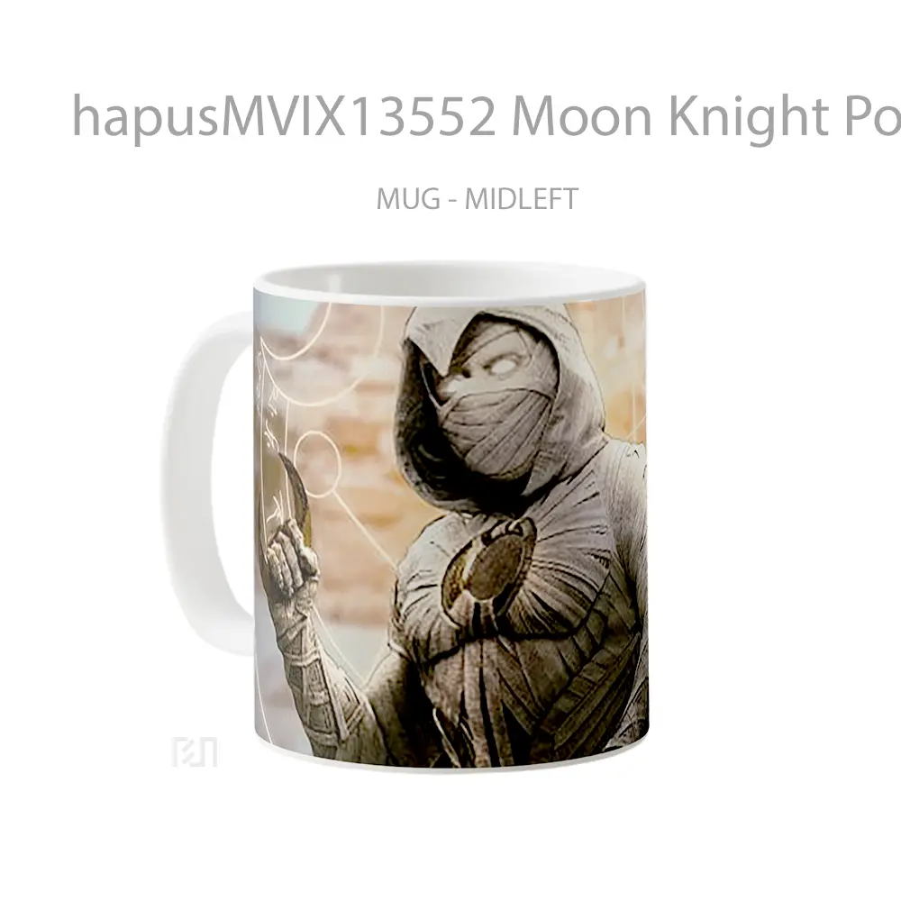 Mug Moon Knight Poster Gelas Fantasi - All-side / Desain