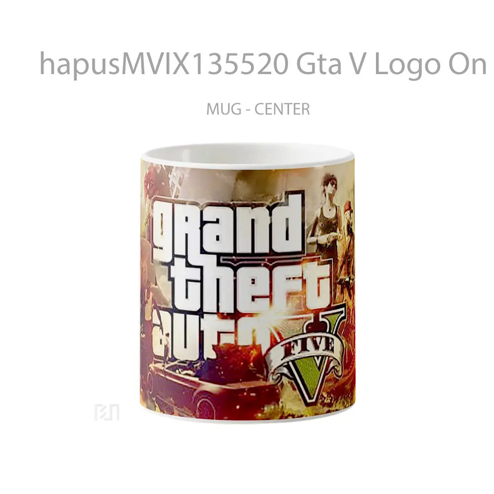 Mug Gta V Logo On Fire Gelas Keramik Unik