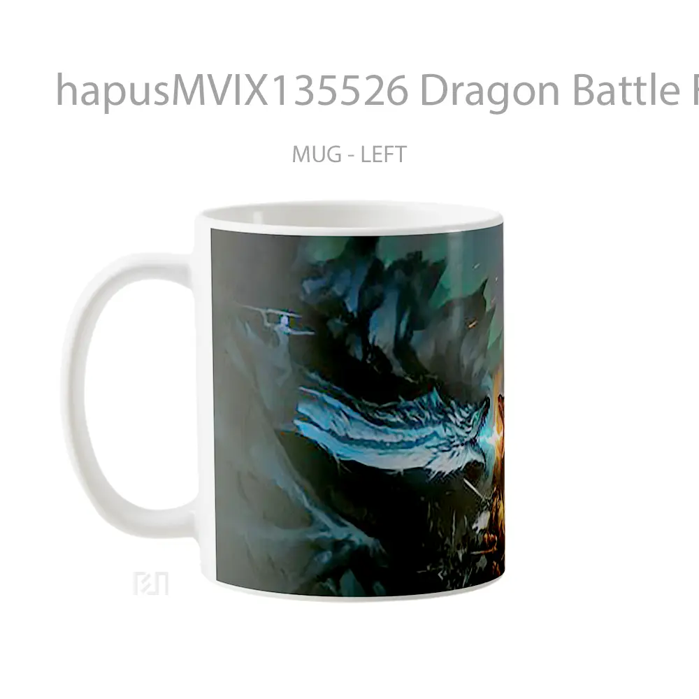 Mug Dragon Battle Fire Vs Ice Game Of Thrones Cangkir Gamer - All-side / Desain