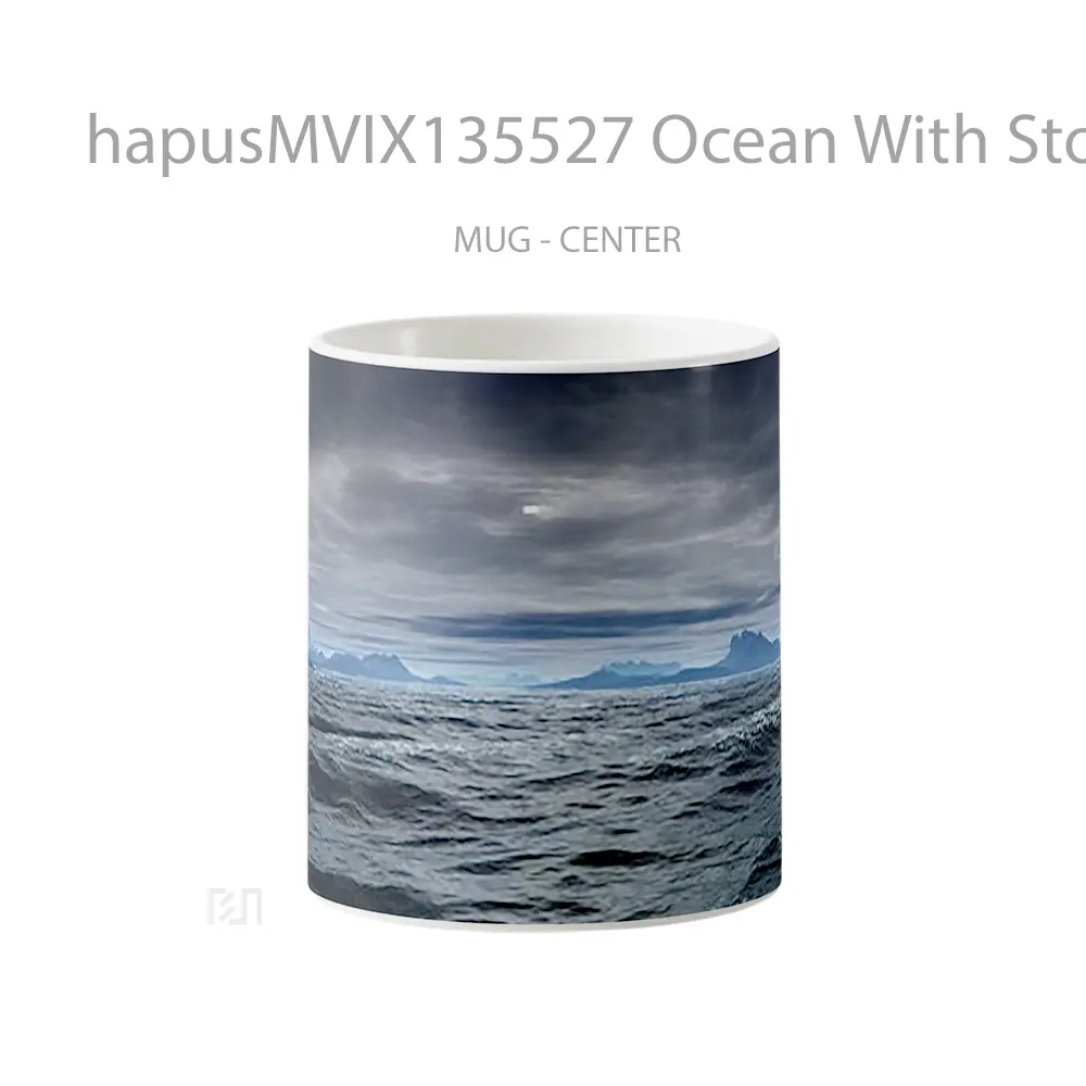 Mug Ocean With Storm Clouds Gelas Superhero