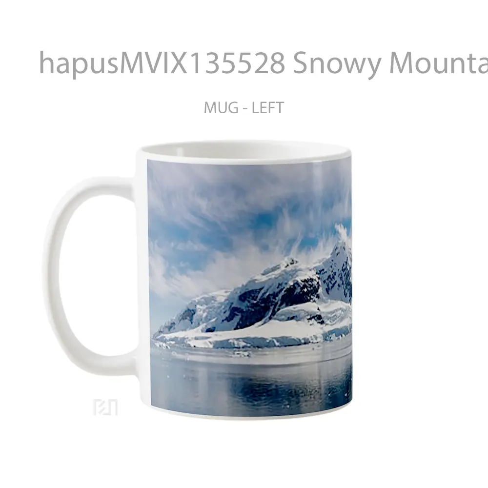 Mug Snowy Mountains In Arctic Ocean Gelas Pemandangan Alam - All-side / Desain