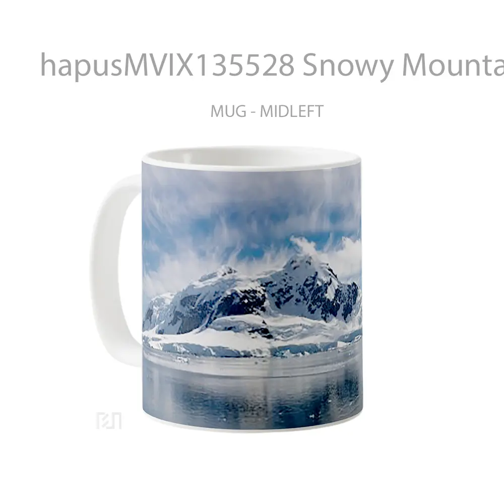 Mug Snowy Mountains In Arctic Ocean Gelas Pemandangan Alam - All-side / Desain