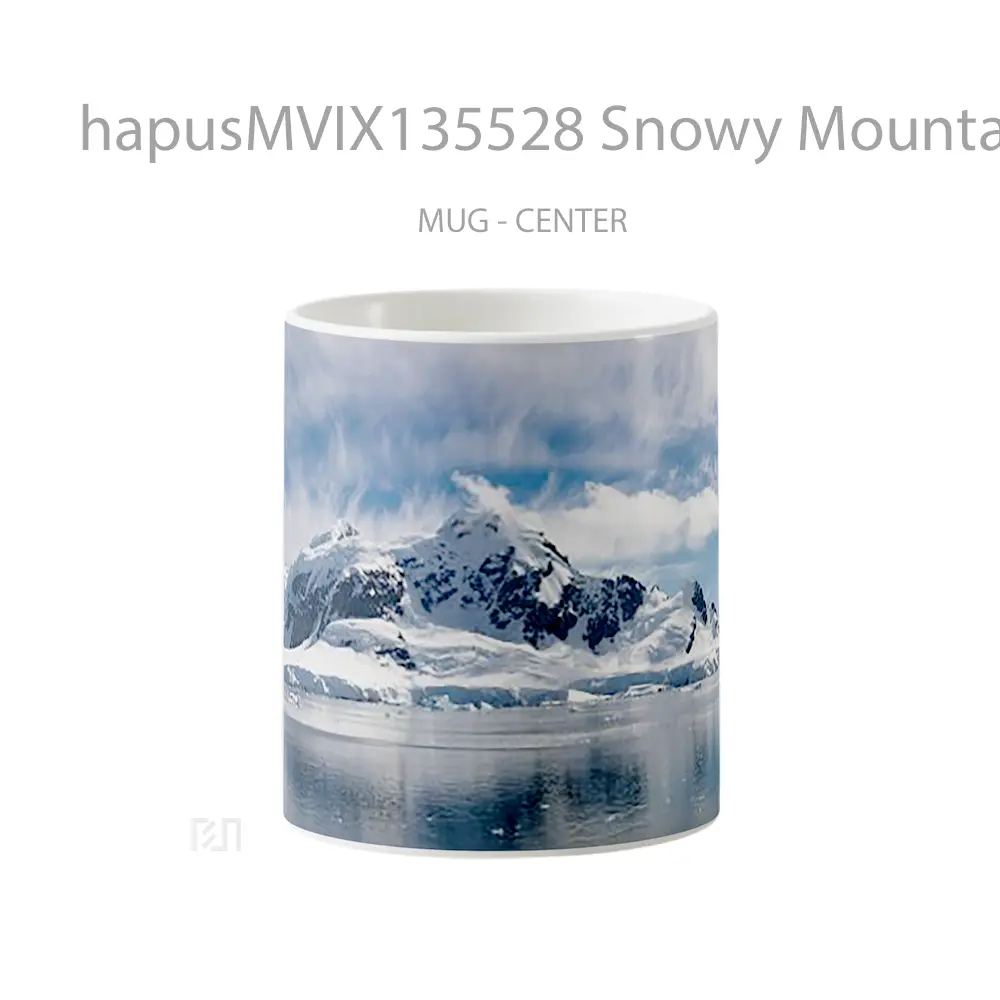 Mug Snowy Mountains In Arctic Ocean Gelas Pemandangan Alam