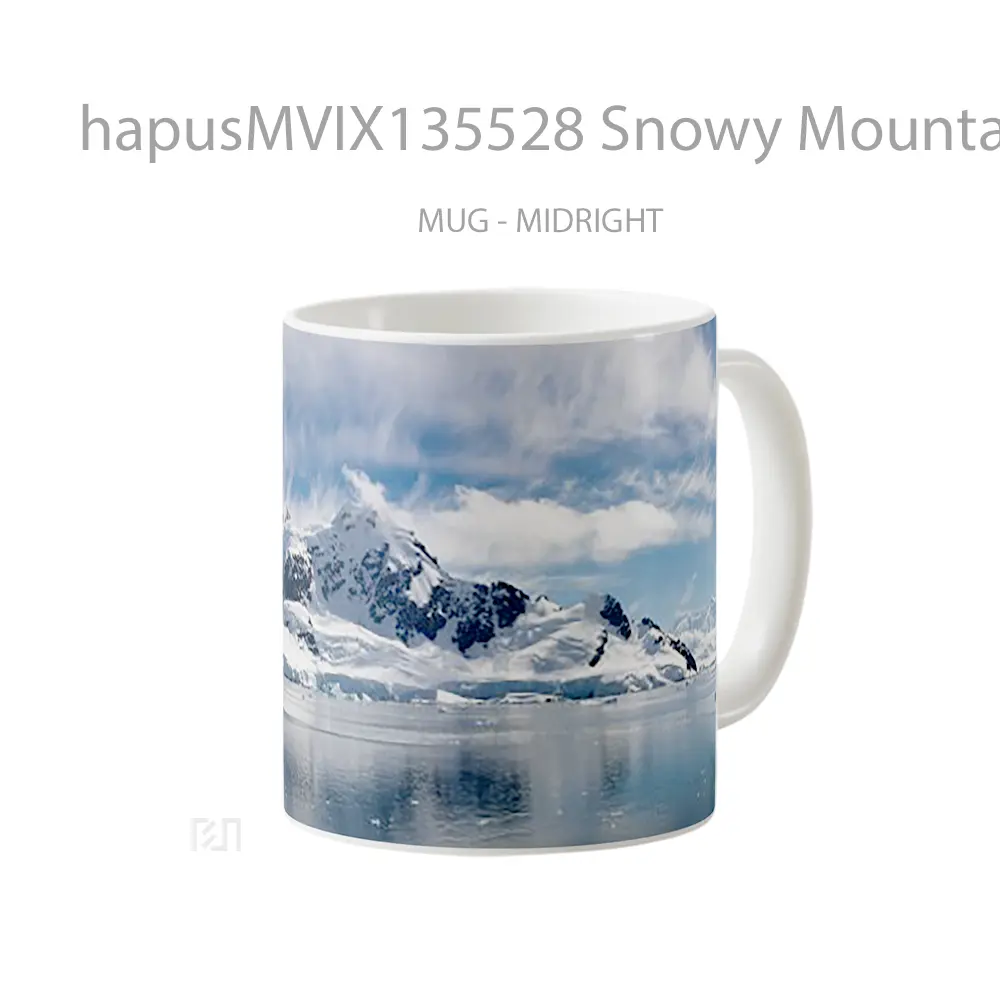 Mug Snowy Mountains In Arctic Ocean Gelas Pemandangan Alam - All-side / Desain
