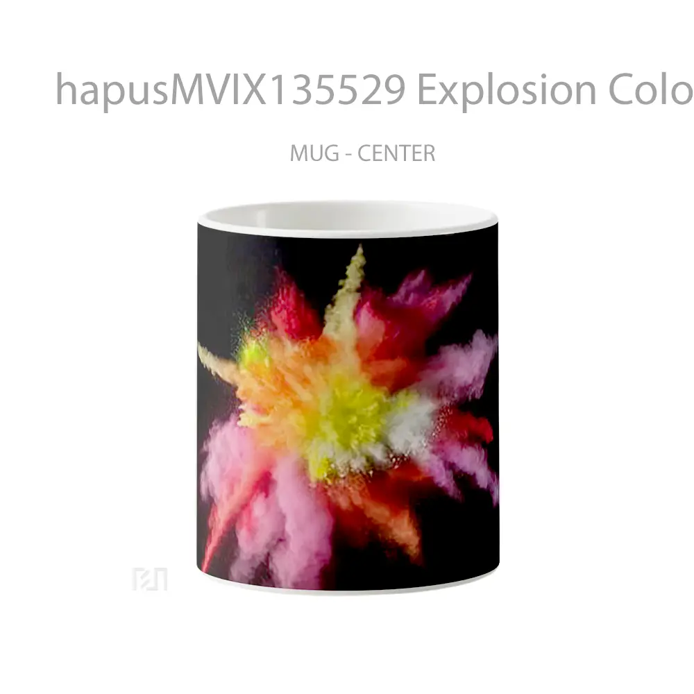 Mug Explosion Colored Dust And Smoke V1 Gelas Keramik Unik