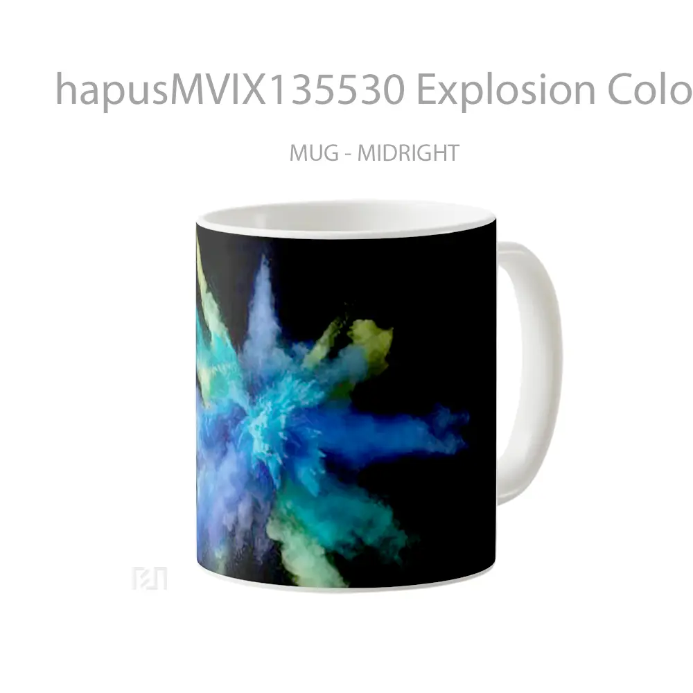 Mug Explosion Colored Dust And Smoke V2 Gelas Keramik Unik - All-side / Desain