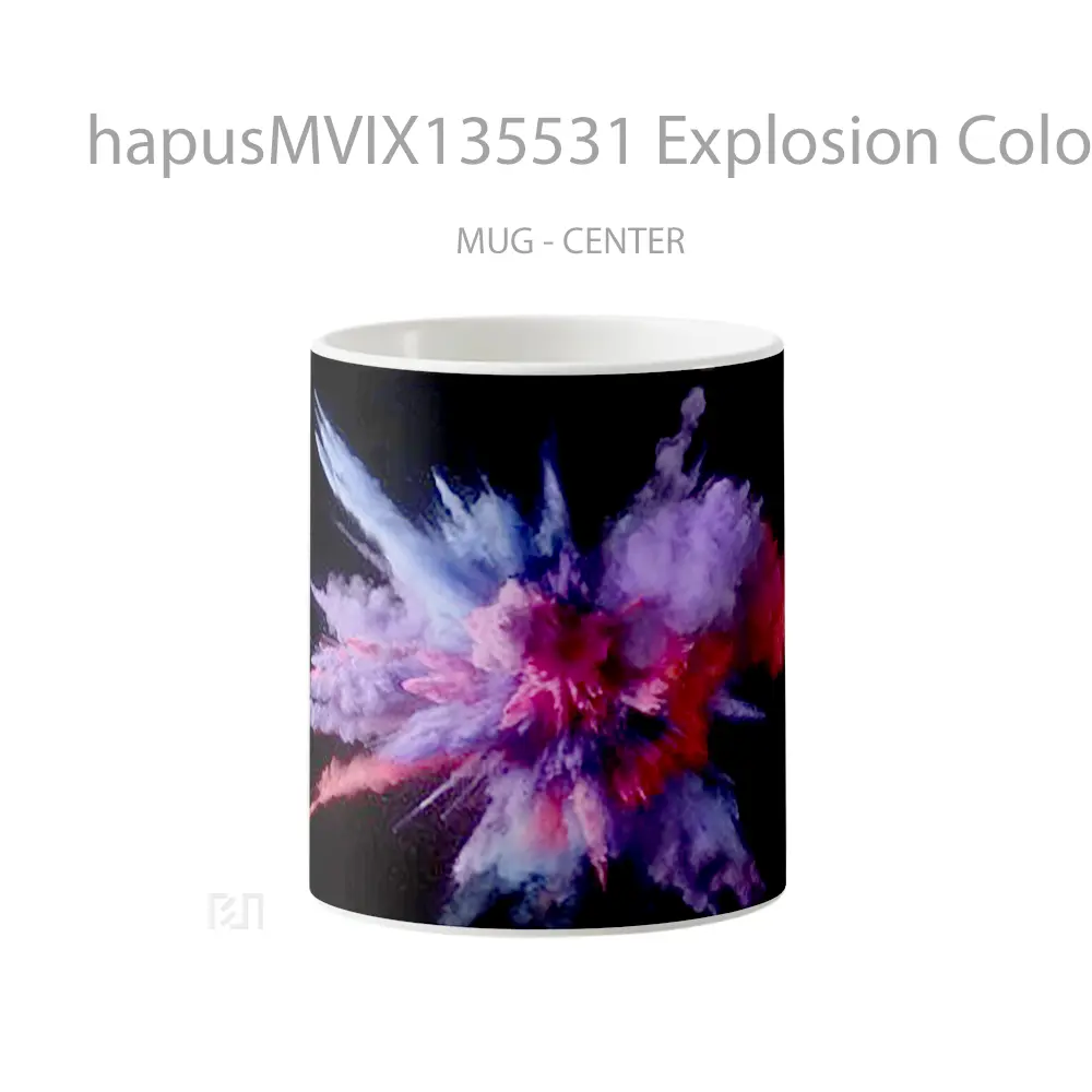 Mug Explosion Colored Dust And Smoke V3 Gelas Keramik Unik
