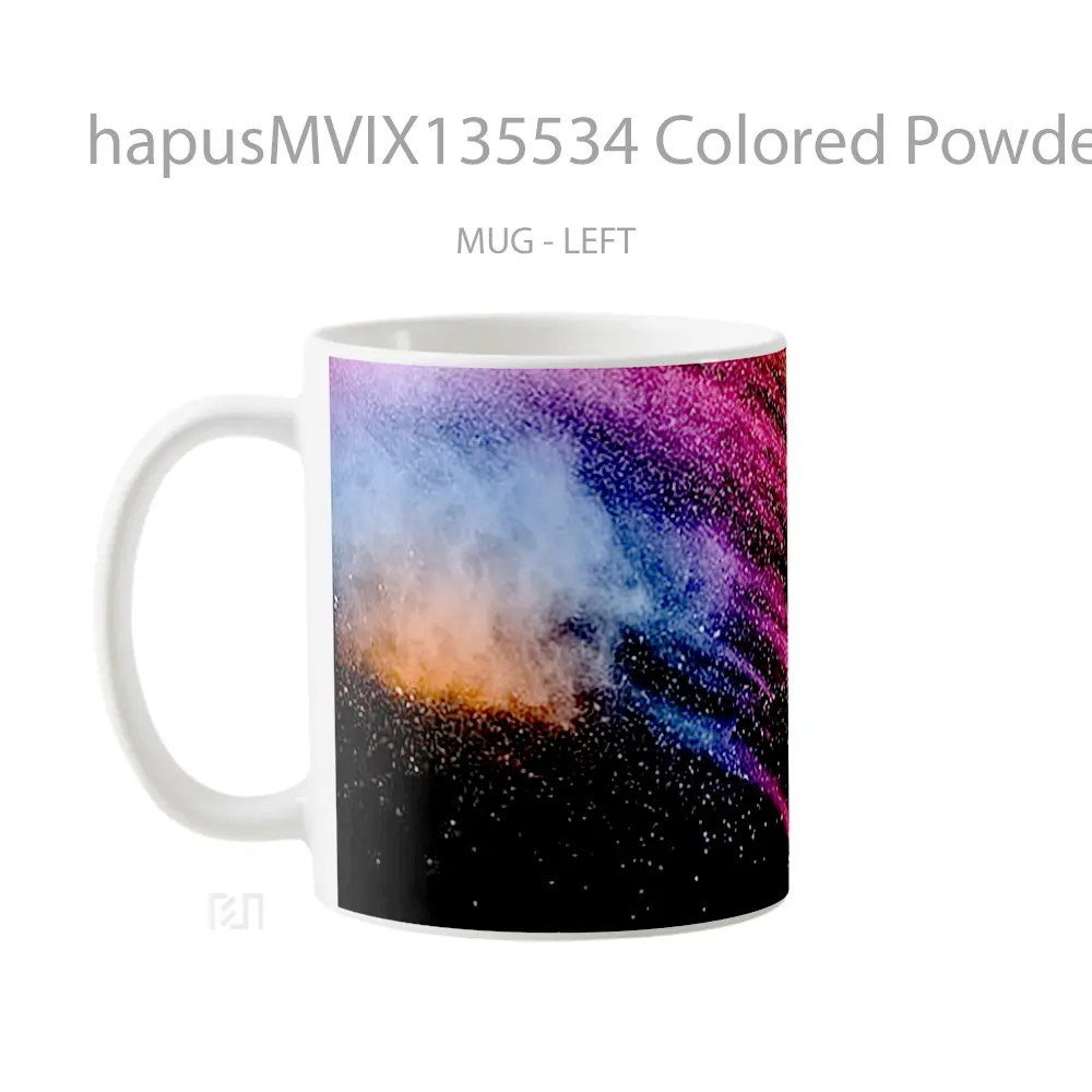 Mug Colored Powders And Fumes Gelas Keramik Unik - All-side / Desain