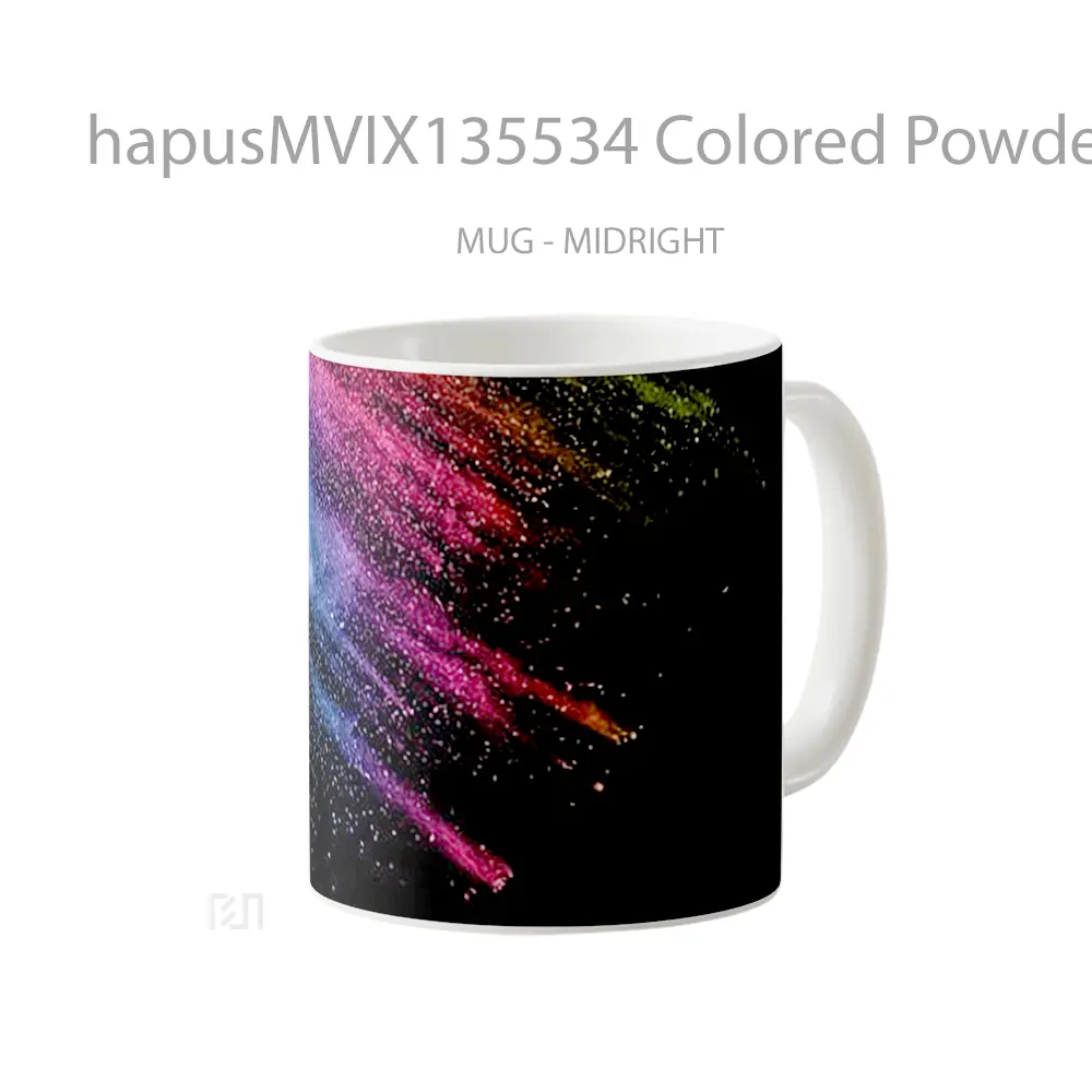 Mug Colored Powders And Fumes Gelas Keramik Unik - All-side / Desain