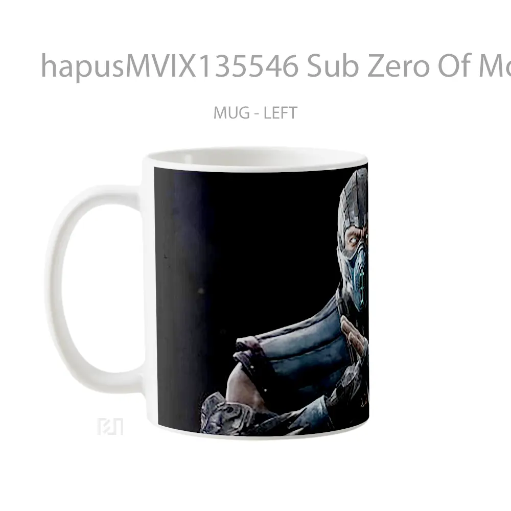 Mug Sub Zero Of Mortal Kombat V1 Gelas Keramik Unik - All-side / Desain