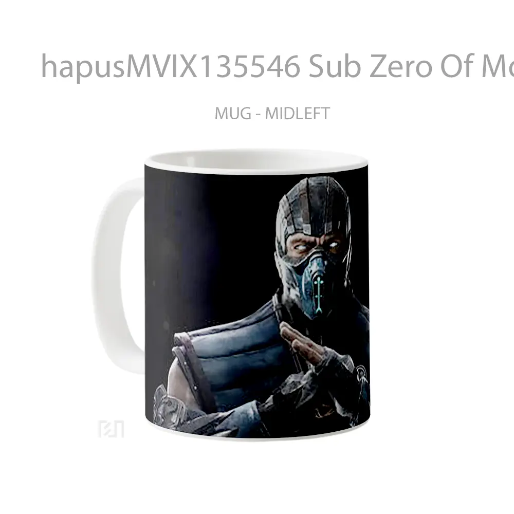 Mug Sub Zero Of Mortal Kombat V1 Gelas Keramik Unik - All-side / Desain