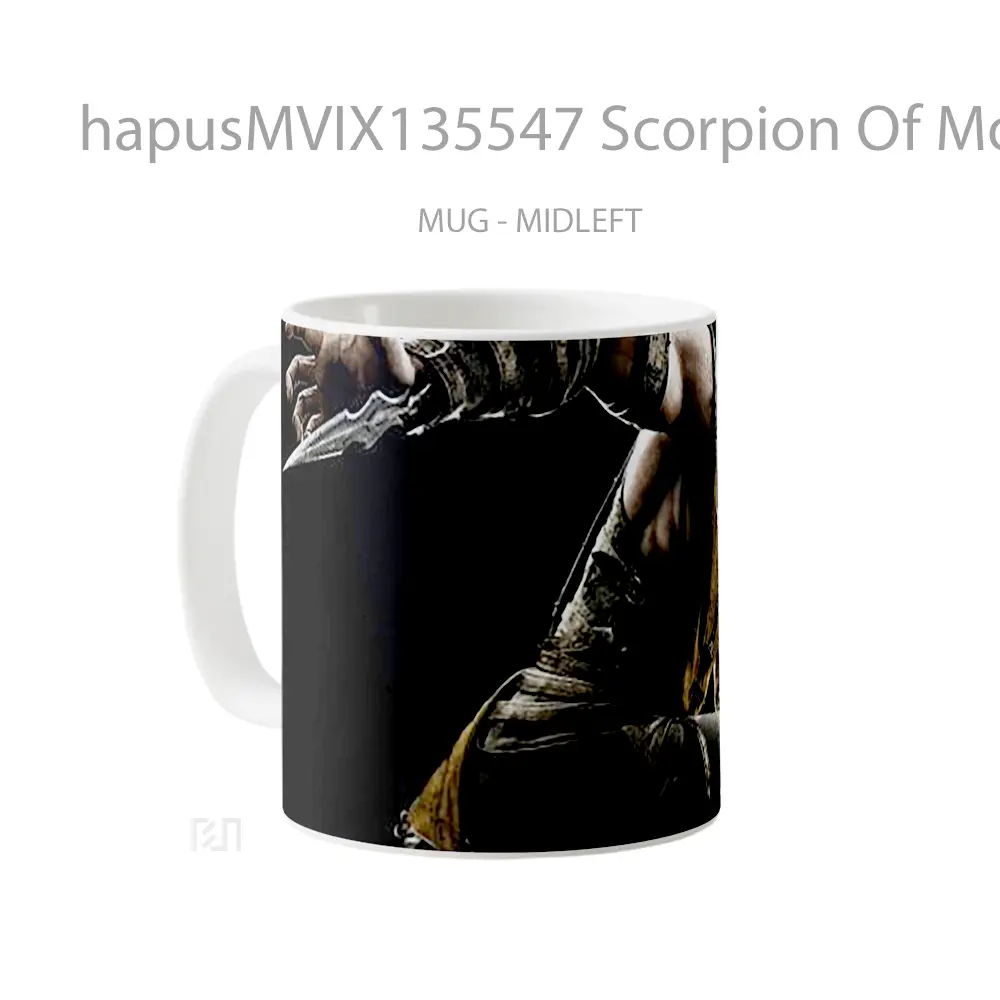 Mug Scorpion Of Mortal Kombat V1 Gelas Keramik Unik - All-side / Desain