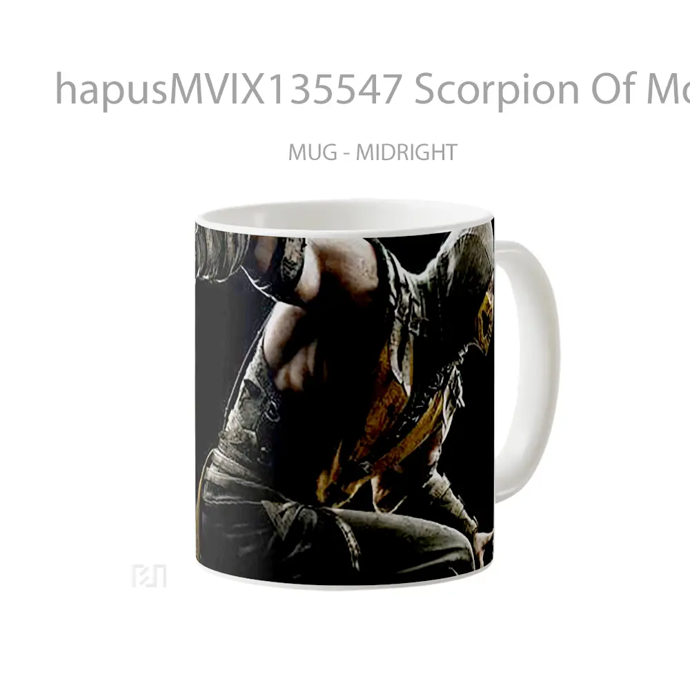 Mug Scorpion Of Mortal Kombat V1 Gelas Keramik Unik - All-side / Desain