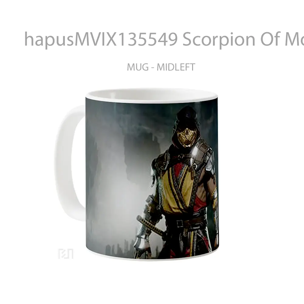 Mug Scorpion Of Mortal Kombat V3 Gelas Keramik Unik - All-side / Desain