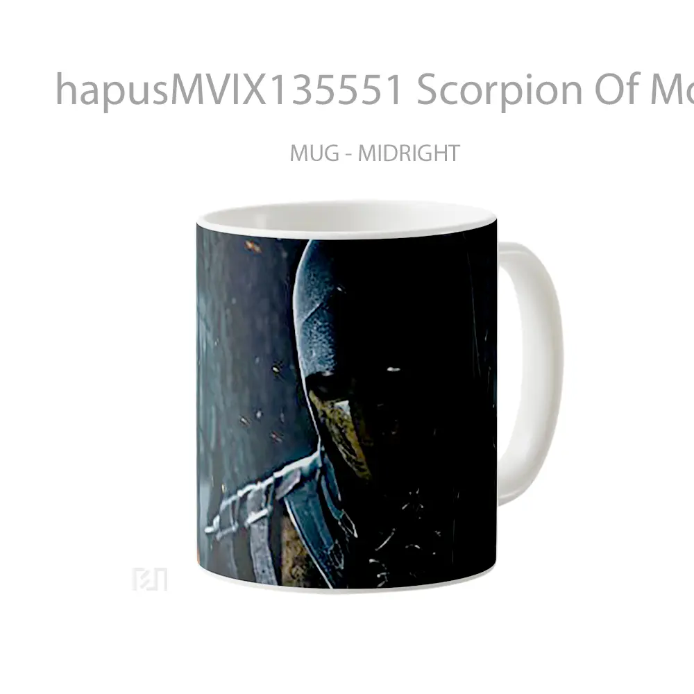 Mug Scorpion Of Mortal Kombat V4 Gelas Keramik Unik - All-side / Desain