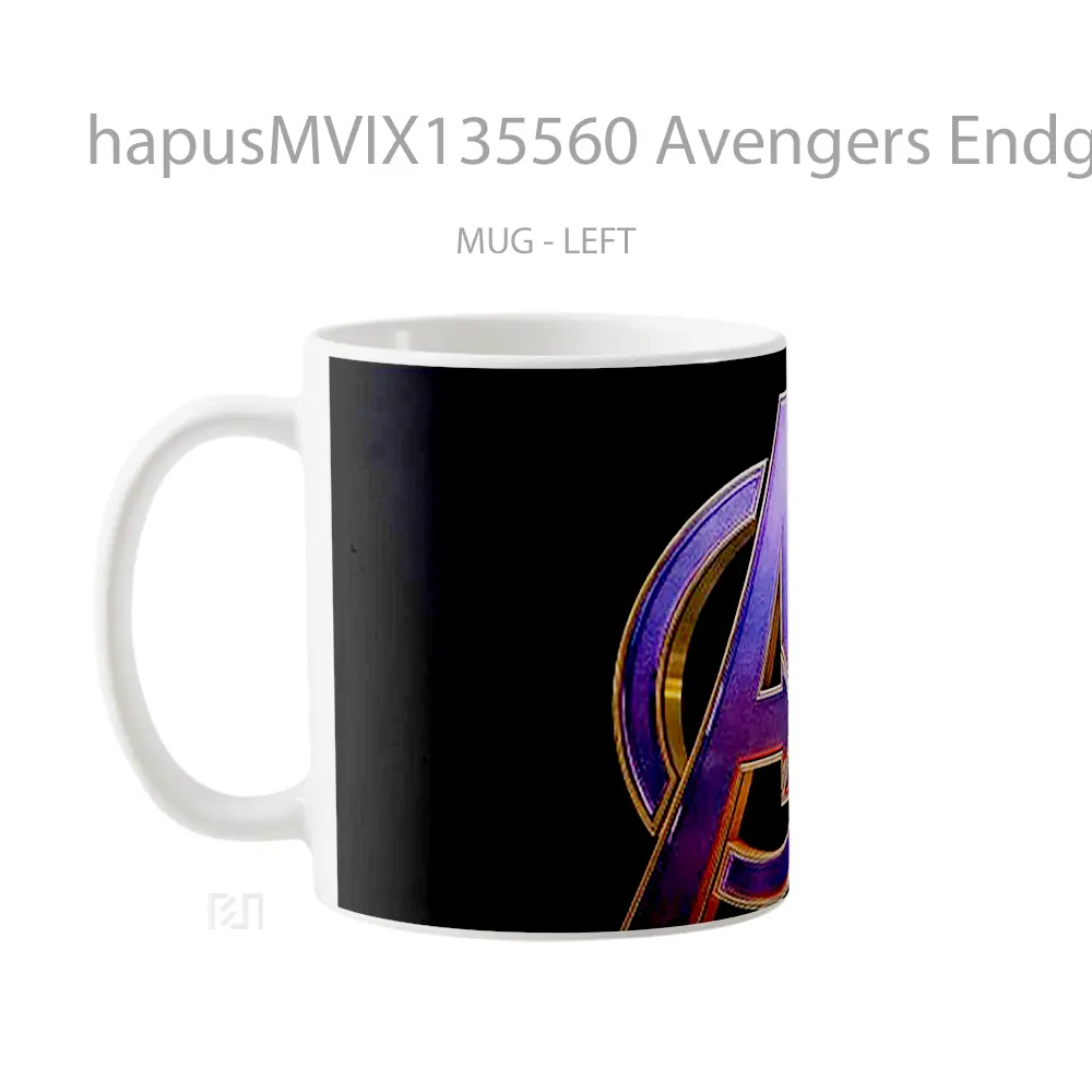 Mug Avengers Endgame Logo Gelas Superhero - All-side / Desain