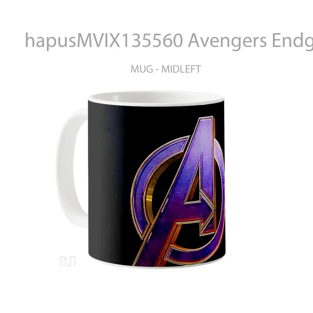 Mug Avengers Endgame Logo Gelas Superhero - All-side / Desain
