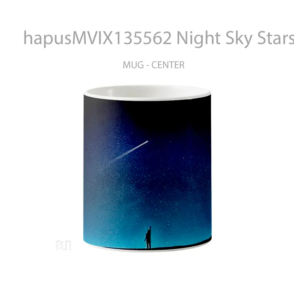 Mug Night Sky Stars And Comet Gelas Pemandangan Alam