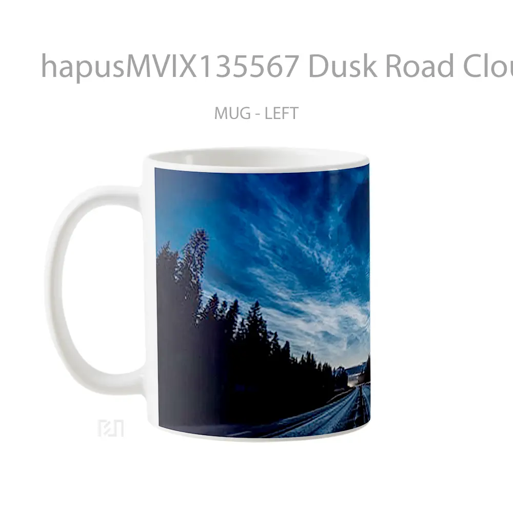 Mug Dusk Road Clouds And Forest Gelas Pemandangan Alam - All-side / Desain
