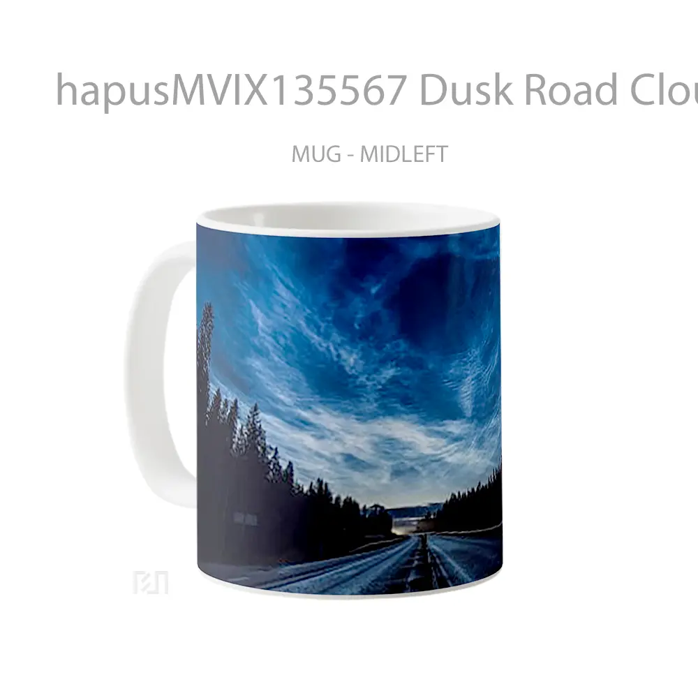 Mug Dusk Road Clouds And Forest Gelas Pemandangan Alam - All-side / Desain